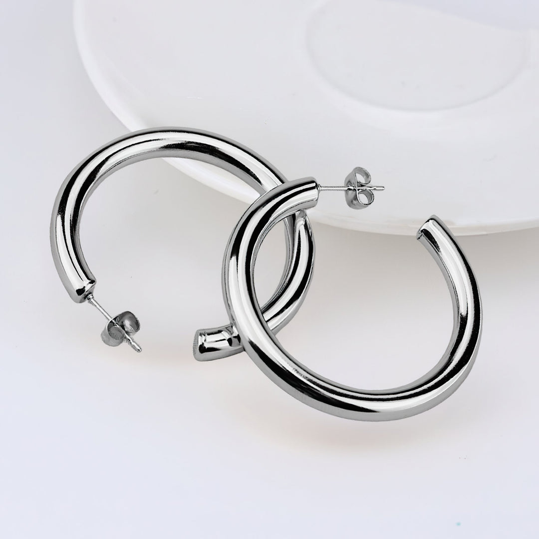 Essential Silver Hoop Earrings - Norah's Place