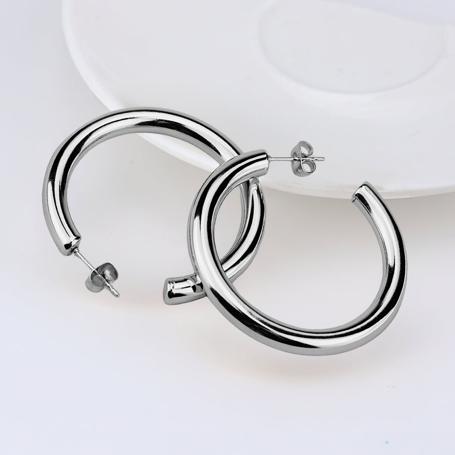 Essential Silver Hoop Earrings - Norah's Place