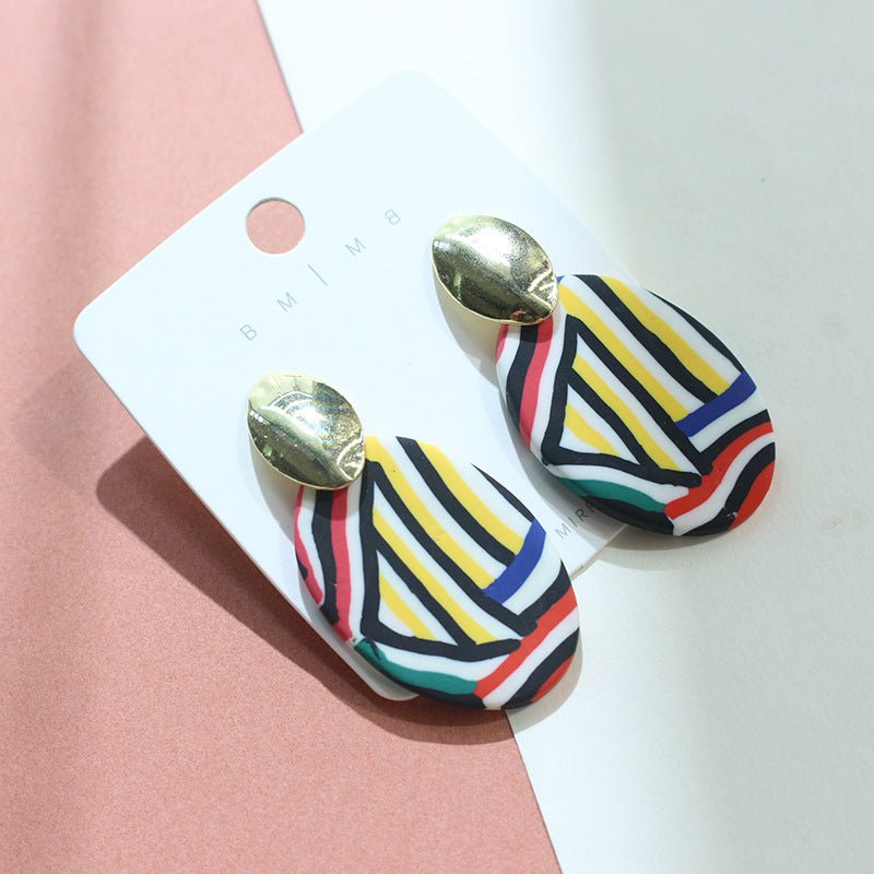 Abstract Clay Earrings - Norah's Place