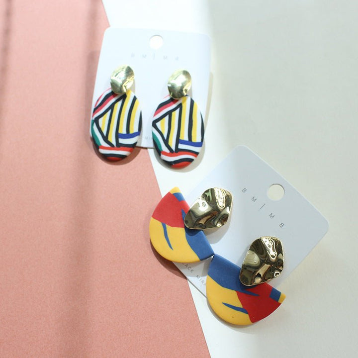 Abstract Clay Earrings - Norah's Place