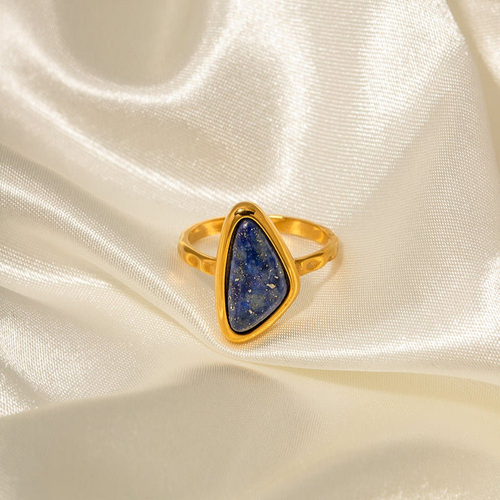 Azure Triangle Stone Ring - Norah's Place