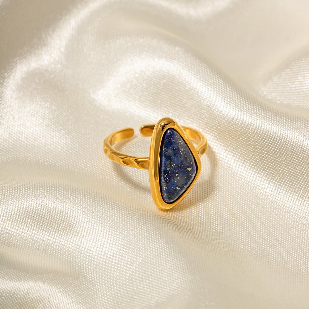 Azure Triangle Stone Ring - Norah's Place