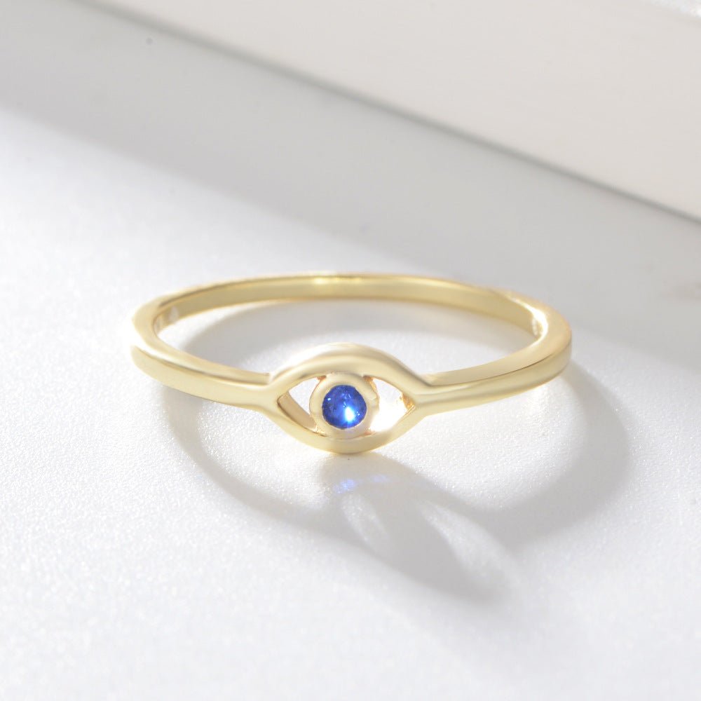 Blue Sapphire Eye Ring - Norah's Place