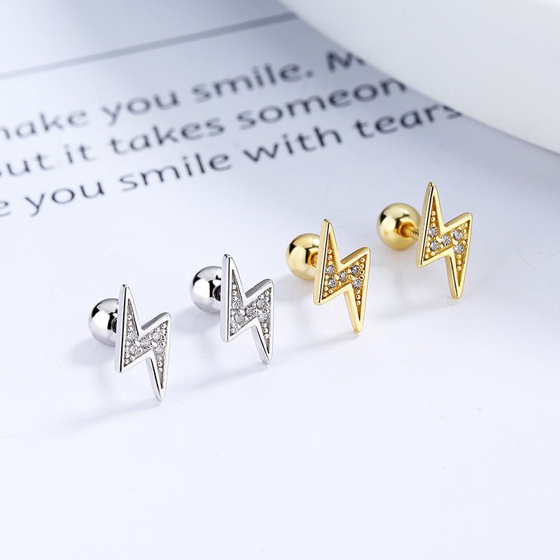 Electrifying Gold Stud Earrings - Norah's Place