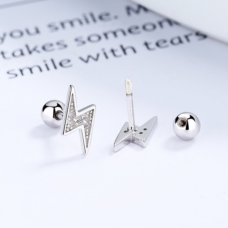 Electrifying Silver Stud Earrings - Norah's Place