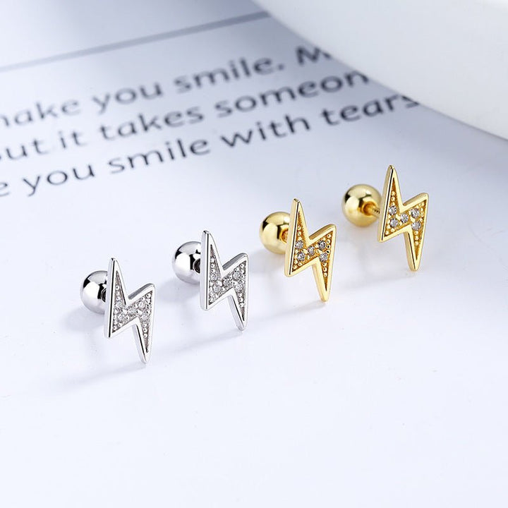 Electrifying Silver Stud Earrings - Norah's Place