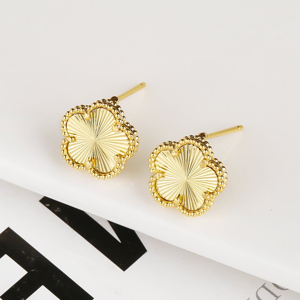 Gold Flower Earrings - Norah's Place