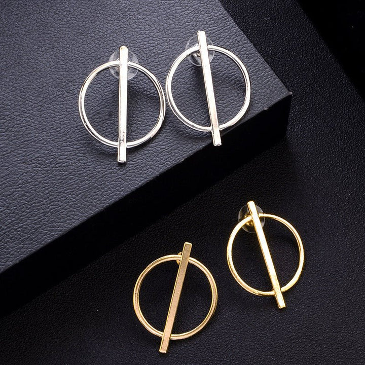 Gold Intersection Earrings - Norah's Place