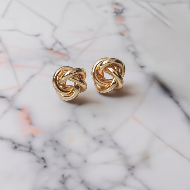 Gold Twist Knot Earrings - Norah's Place