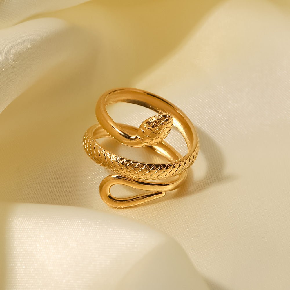 Gold Twisted Serpentine Ring - Norah's Place