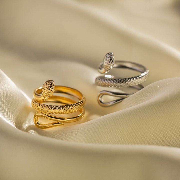 Gold Twisted Serpentine Ring - Norah's Place