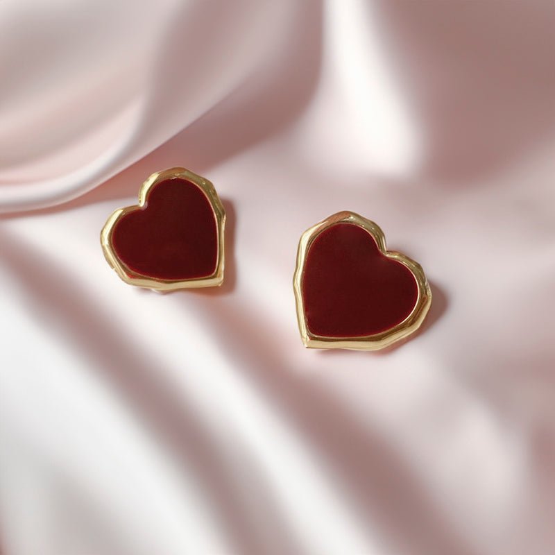 Golden Heart Earrings - Norah's Place