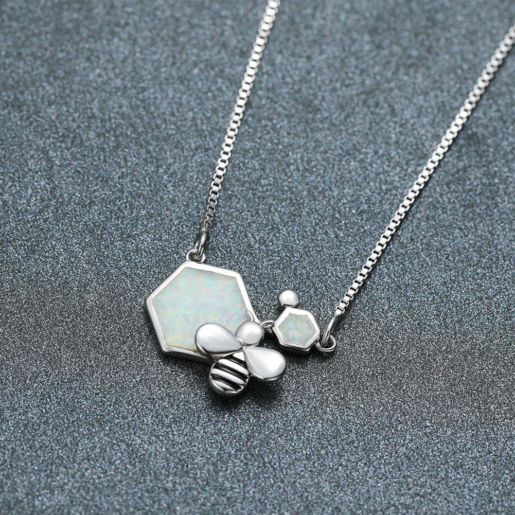 Honey Bee Silver Necklace - Norah's Place