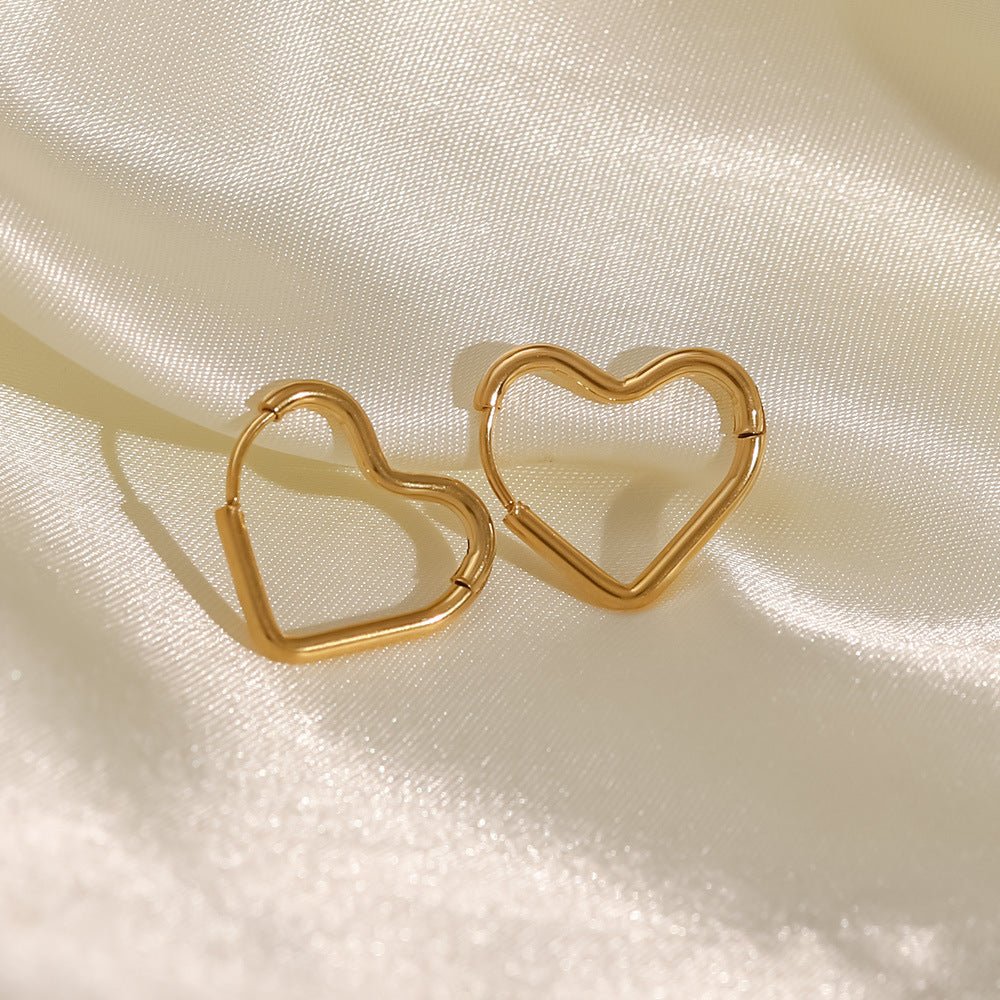 Love Hoop Gold Earrings - Norah's Place