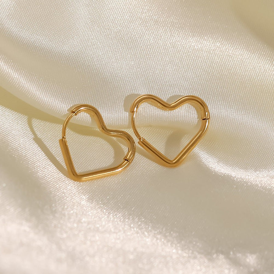 Love Hoop Gold Earrings - Norah's Place