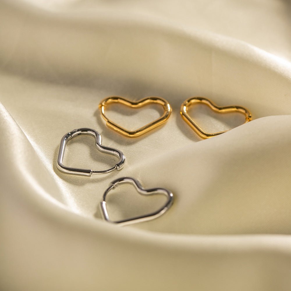 Love Hoop Gold Earrings - Norah's Place