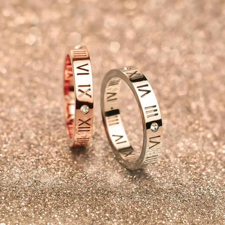 Luxe Silver Roman Numerals Ring - Norah's Place