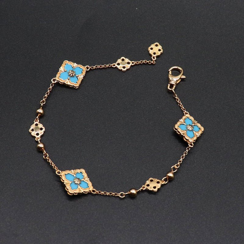 Quatrefoil Gold Bracelet - Norah's Place