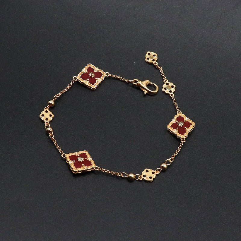 Quatrefoil Gold Bracelet - Norah's Place