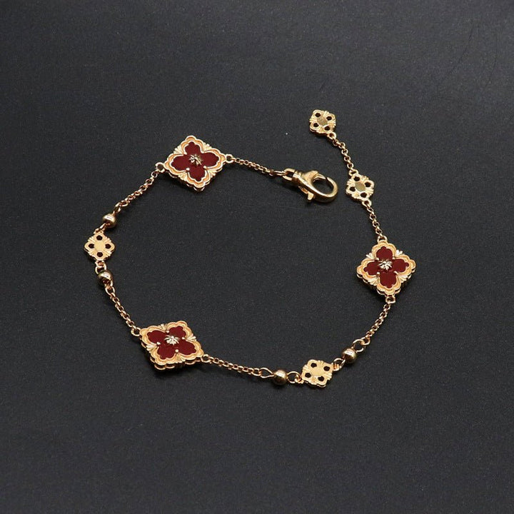 Quatrefoil Gold Bracelet - Norah's Place