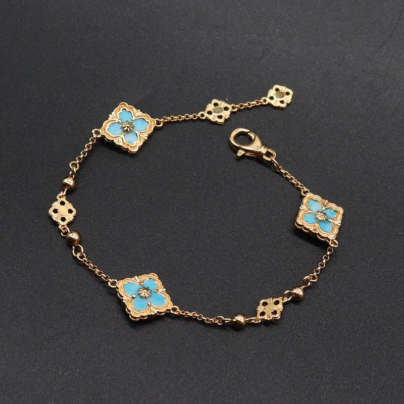 Quatrefoil Gold Bracelet - Norah's Place