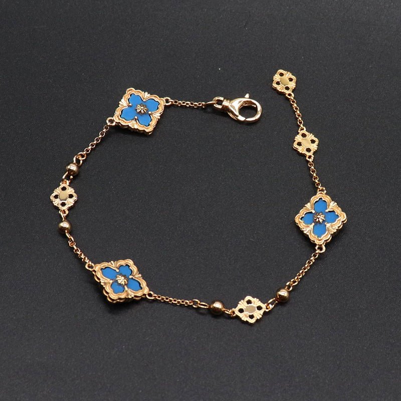 Quatrefoil Gold Bracelet - Norah's Place