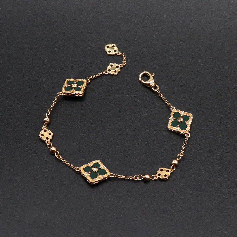 Quatrefoil Gold Bracelet - Norah's Place