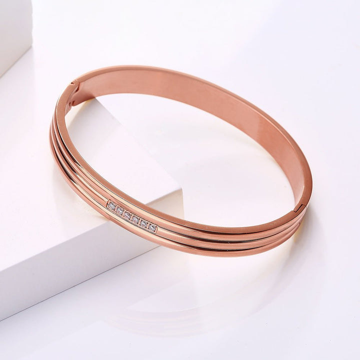 Rose Gold Banded Bracelet - Norah's Place