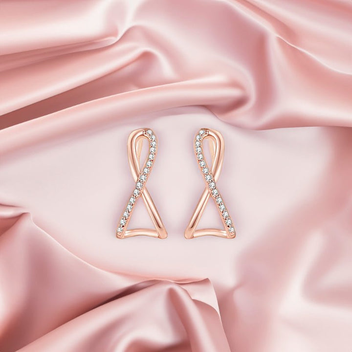 Rose Gold Infinity Earrings - Norah's Place