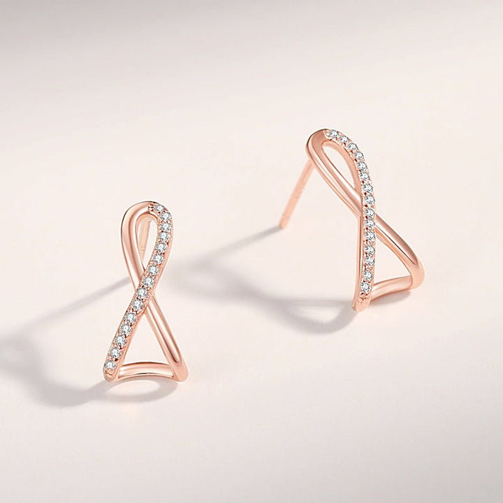 Rose Gold Infinity Earrings - Norah's Place