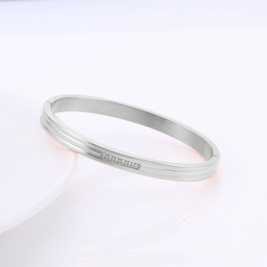 Silver Banded Bracelet - Norah's Place