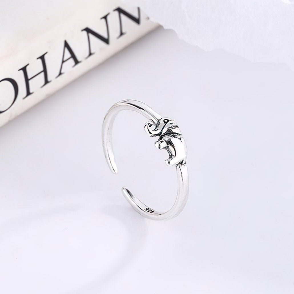 Silver Elephant Ring - Norah's Place