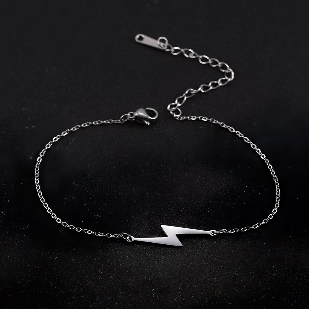 Silver Lightning Bolt Bracelet - Norah's Place