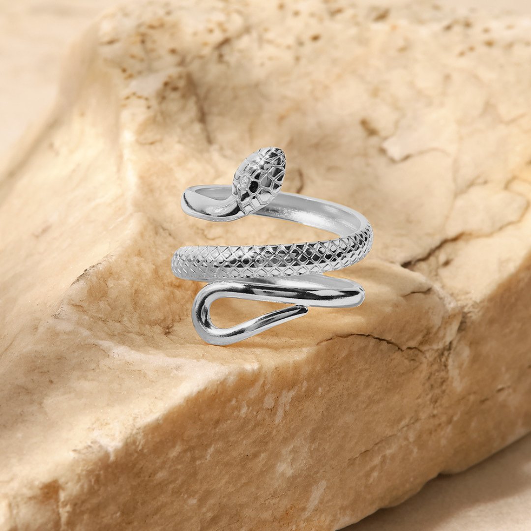 Silver Twisted Serpentine Ring - Norah's Place