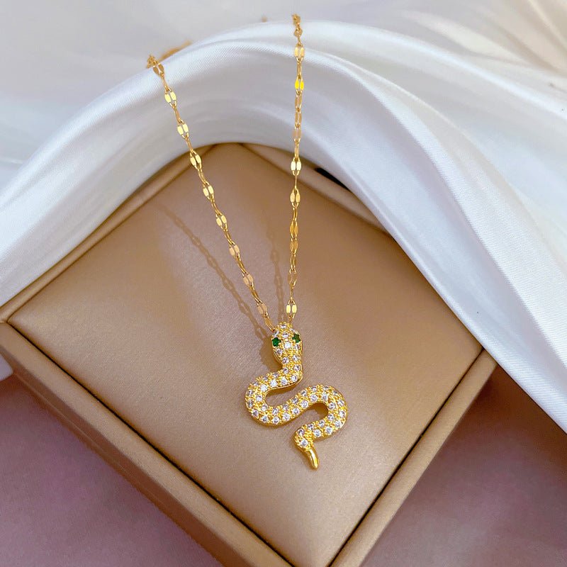 Snake Eyes Gold Necklace - Norah's Place