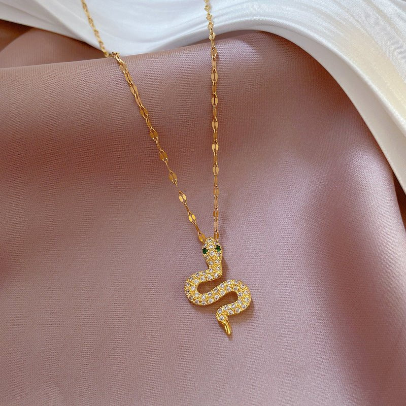 Snake Eyes Gold Necklace - Norah's Place