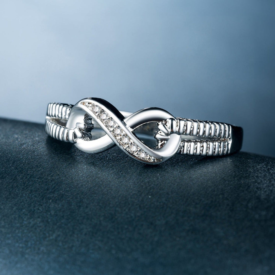 Sparkling Silver Infinity Ring - Norah's Place