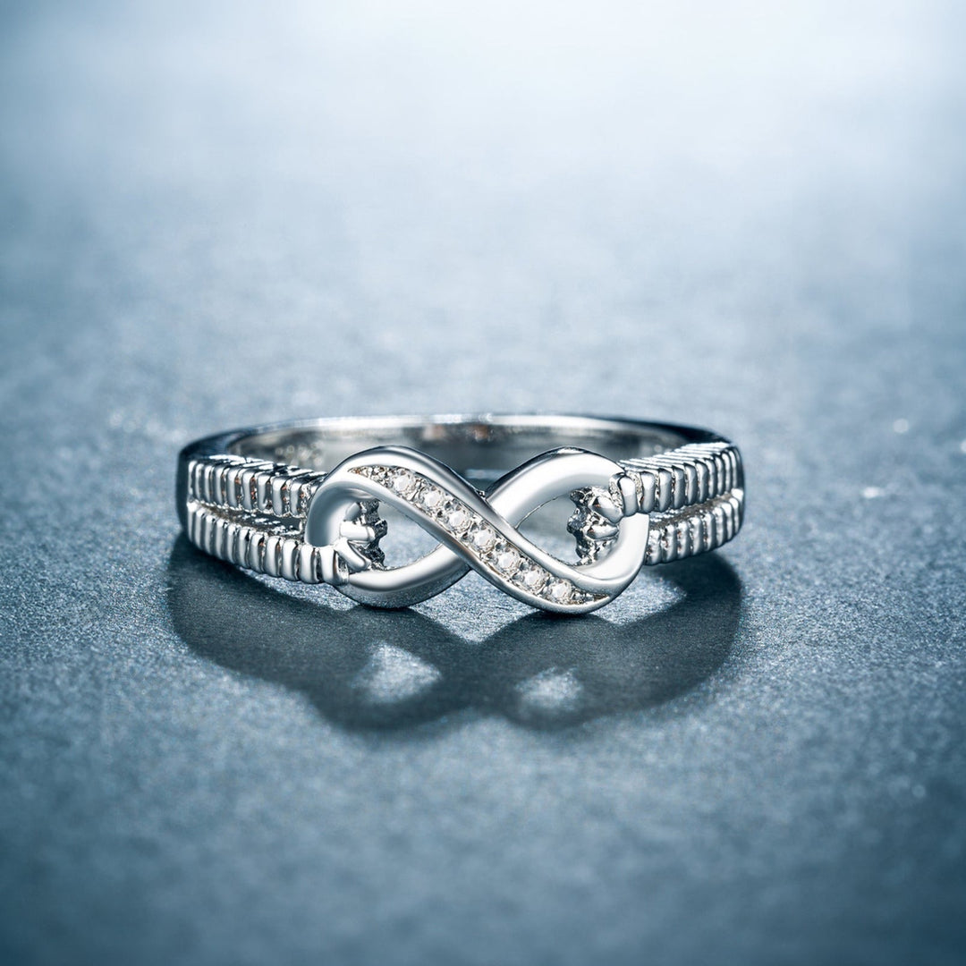 Sparkling Silver Infinity Ring - Norah's Place